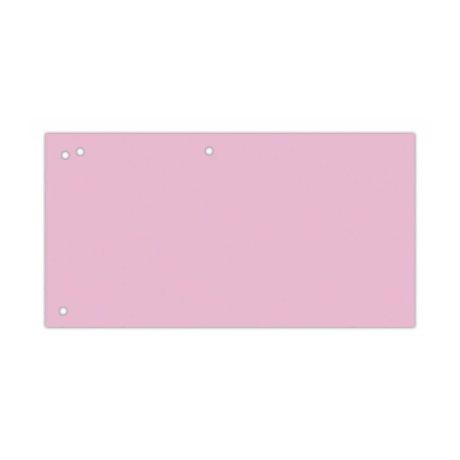 Przekładki OFFICE PRODUCTS, karton, 1/3 A4, 240x105mm, 100szt., różowe