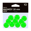 Magnesy 20 mm zielone (10 szt.)