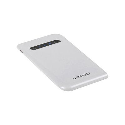 Powerbank, ładowarka przenośna Q-CONNECT, 3. 000 mAh, srebrna