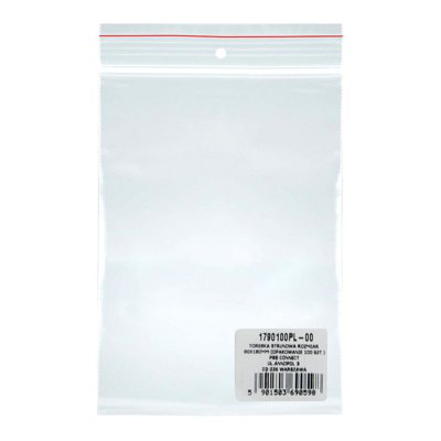 Torebka strunowa DONAU, LDPE, 80x180mm, 100szt., transparentna