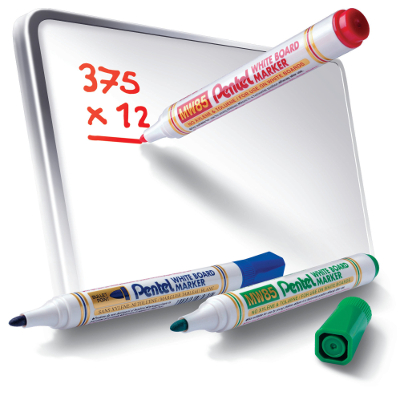 Markery do tablic, flipchartów, Pentel NW85 – zestaw
