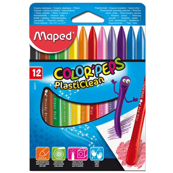 Kredki plastikowe Colorpeps 12 szt