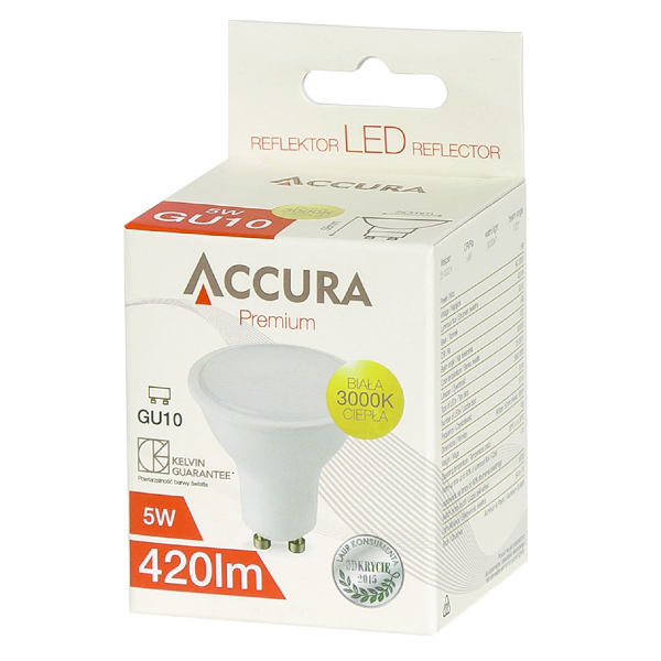 Żarówka LED ACCURA PowerLight, GU10, 5W