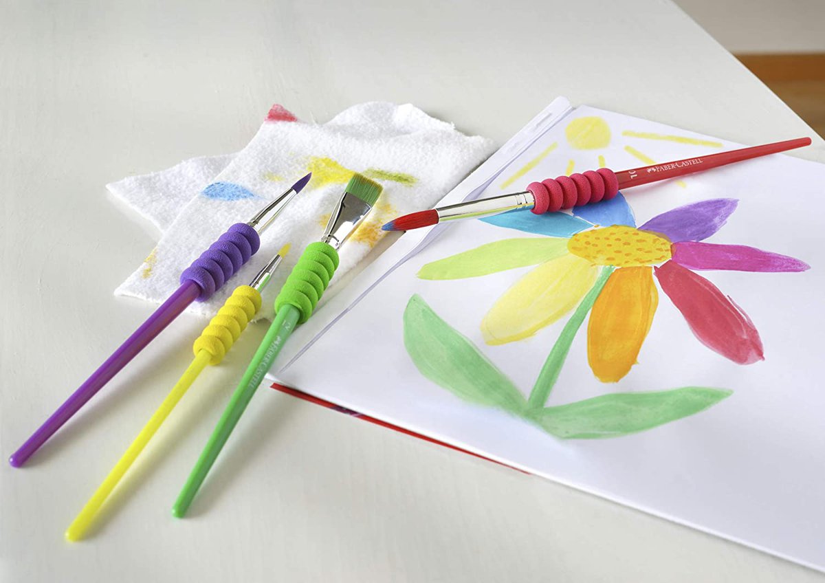 Pędzelki z miękkim uchwytem, 4 sztuki, Faber-Castell