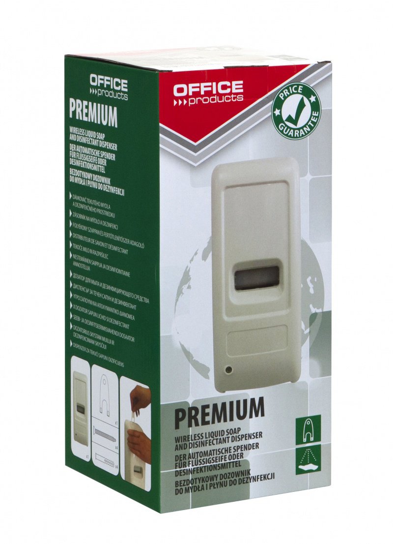 Dozownik do mydła i płynu do dezynfekcji OFFICE PRODUCTS, automatyczny, 1l, biały