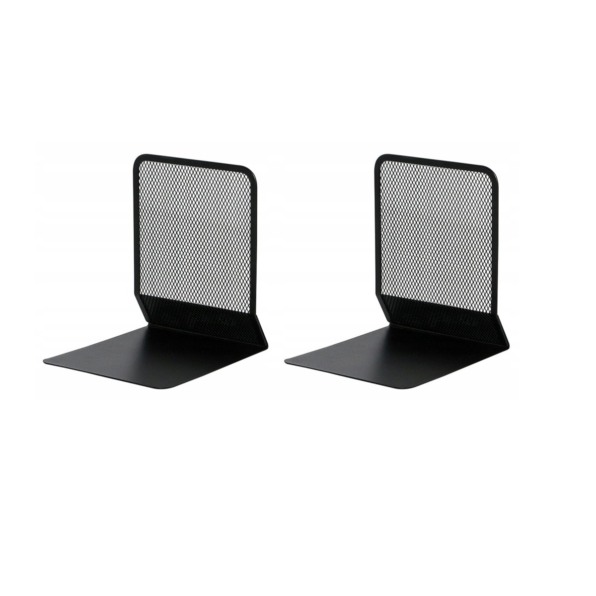 Stojak na książki Q-Connect Office Set, metalowy, czarny-2-sztuki