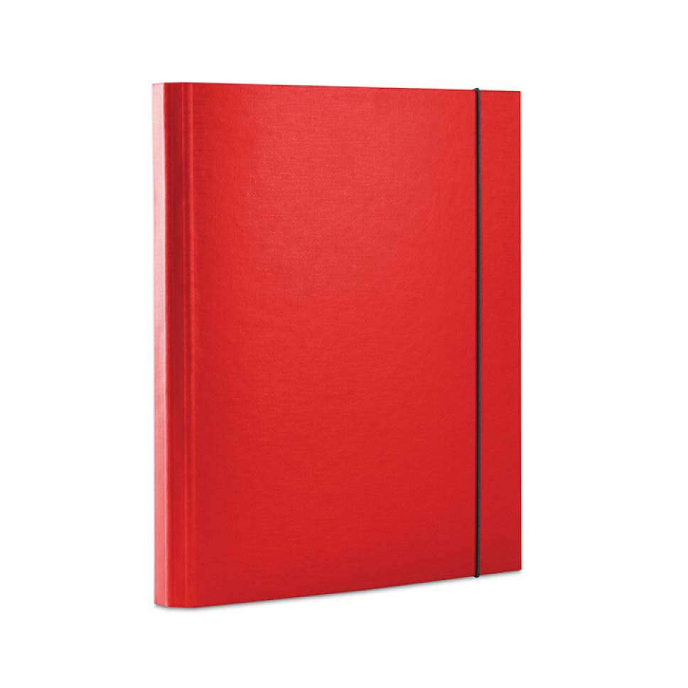 Teczka z gumką OFFICE PRODUCTS, PP, A4/30, 3-skrz., czerwona