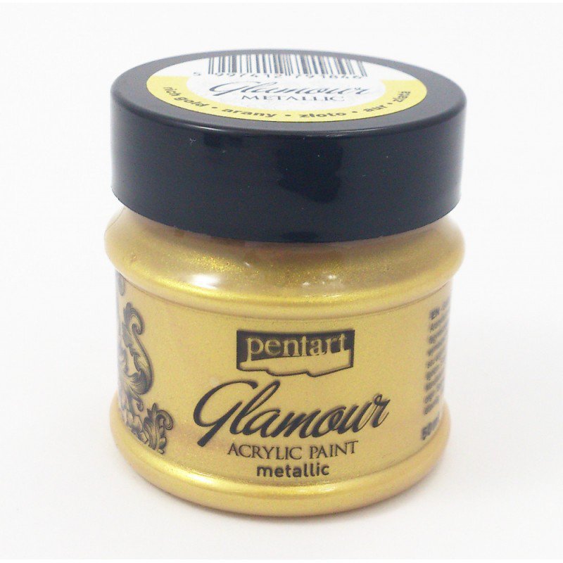 Pentart farba akrylowa 50ml Glamour metaliczne złoto