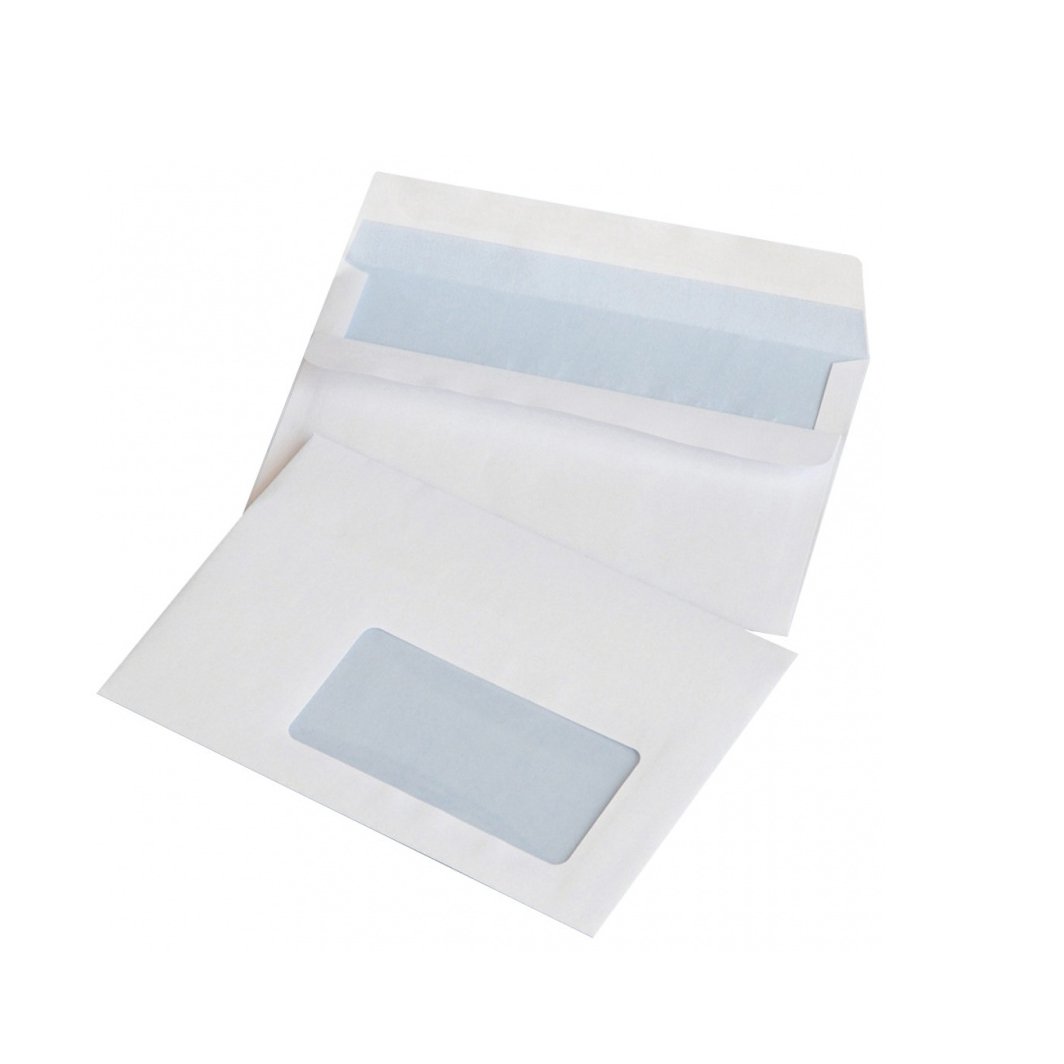 Koperty samoklejące OFFICE PRODUCTS, SK, C6, 114x162mm, 75gsm, 1000szt., z okienkiem prawym 45x90mm, białe