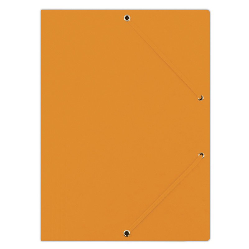 Teczka z gumką DONAU, preszpan, A4, 390gsm, 3-skrz., pomarańczowa
