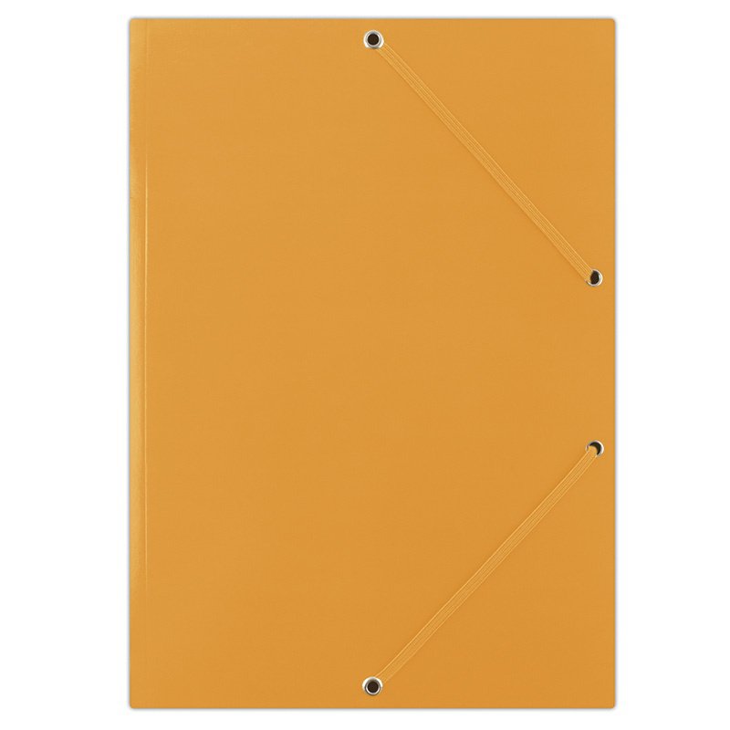 Teczka z gumką DONAU, karton, A4, 400gsm, 3-skrz., pomarańczowa