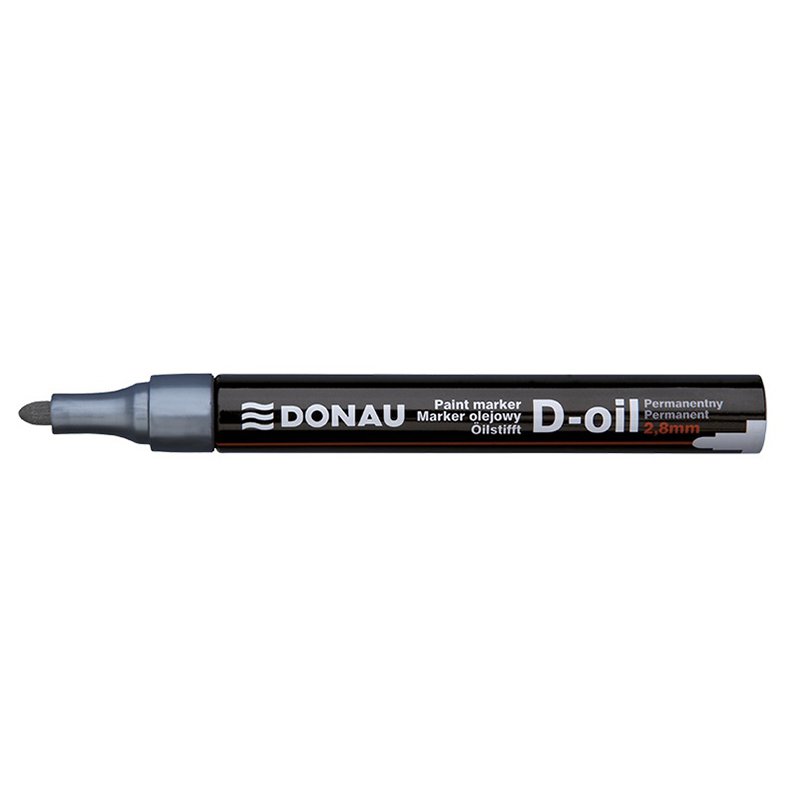 Marker olejowy DONAU D-Oil, okrągły, 2,8mm, srebrny