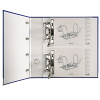 Segregator z dwoma mechanizmami 75 mm Leitz, niebieski