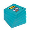 Bloczek samoprzylepny POST-IT® Super Sticky (654-6SS-EB), 76x76mm, 1x90 kart., elektryczny błękit