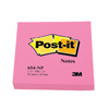 Bloczek samoprzylepny POST-IT® (654N), 76x76mm, 1x100 kart., jaskrawy różowy