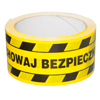 Taśma ostrzegawcza OFFICE PRODUCTS Solvent, zachowaj bezpieczny odstęp, 50mm, 50m, czarnożółta