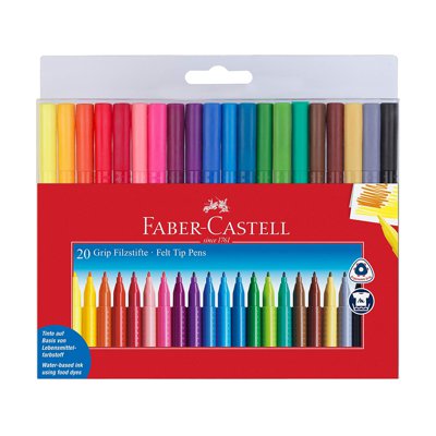 FLAMASTRY GRIP 20 KOL. W ETUI FABER-CASTELL