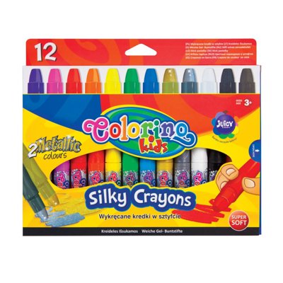 Kredki świecowe, żelowe, Colorino kids, 12 kolorów
