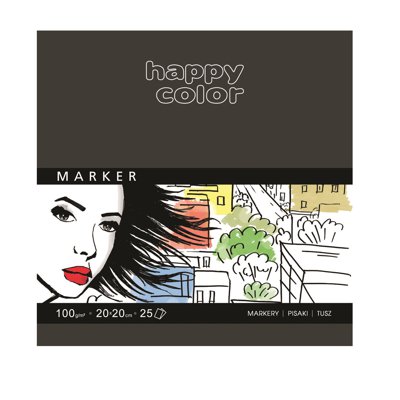 Blok do markerów 20x20, 25 ark. 100 g, Art. Happy Color