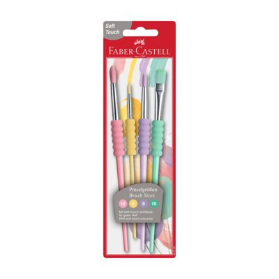 Pędzelki z miękkim uchwytem, 4 sztuki, Faber-Castell