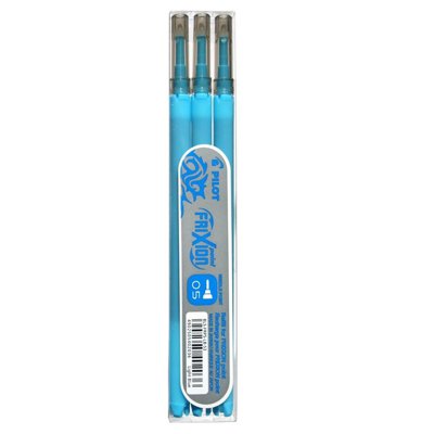 Pilot, Wkład do cienkopisu, Frixion Point Fine, jasnoniebieski, 3 szt.