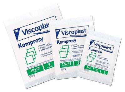 Kompresy jałowe bawełniane 10x10cm YP209000154 VISCOPLAST