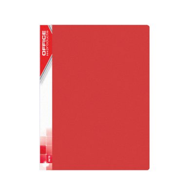 Teczka ofertowa OFFICE PRODUCTS, PP, A4, 620mikr., 20 koszulek, czerwona