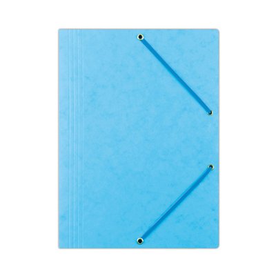Teczka z gumką OFFICE PRODUCTS, preszpan, A4, 390gsm, 3-skrz., jasnoniebieska