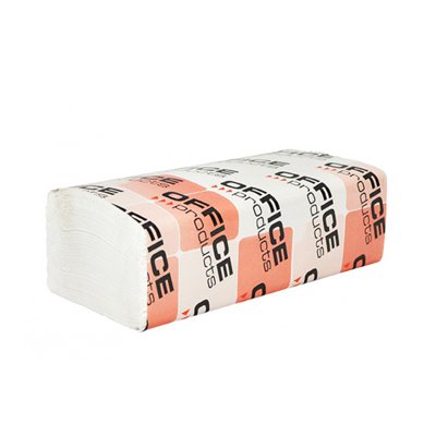 Ręczniki składane ZZ celulozowe OFFICE PRODUCTS, 2-warstwowe, 3000 listków, 20szt., białe