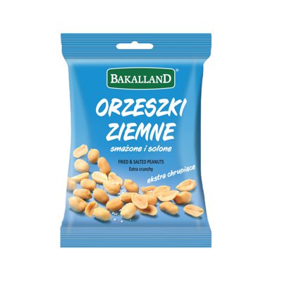 Orzeszki ziemne smażone i solone, Bakalland, 125gr