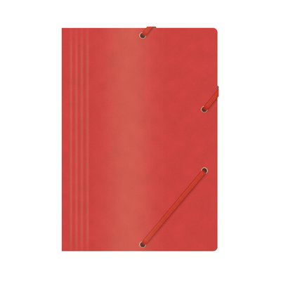Teczka z gumką OFFICE PRODUCTS, preszpan, A4, 390gsm, 3-skrz., czerwona
