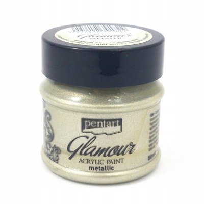 Pentart farba akrylowa 50ml Glamour antyczne srebro