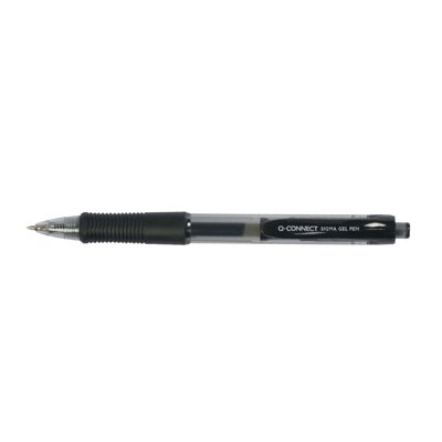 Długopis automatyczny żelowy Q-CONNECT 0,5mm (linia), czarny
