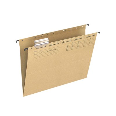 Teczka zawieszkowa Q-CONNECT, karton, A4, 250gsm, jasnobrązowa