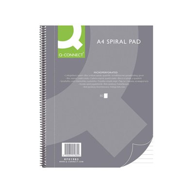 Kołonotatnik Q-CONNECT, A4, w linię, 80 kart., 70gsm, perforacja