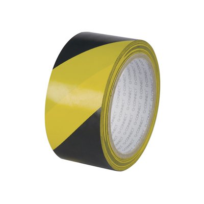 Taśma ostrzegawcza Q-CONNECT, 48mm, 20m, czarno-żółta