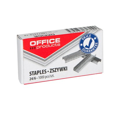 Zszywki OFFICE PRODUCTS, 24/6, 1000szt.