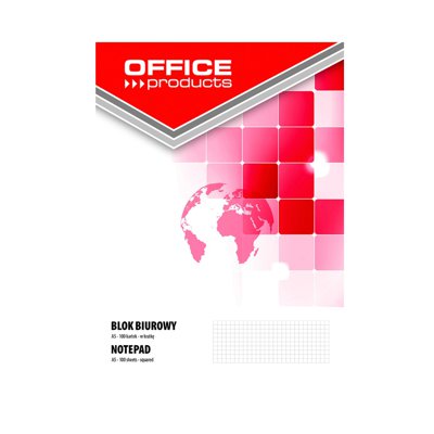 Blok biurowy OFFICE PRODUCTS, A5, w kratkę, 100 kart., 70gsm