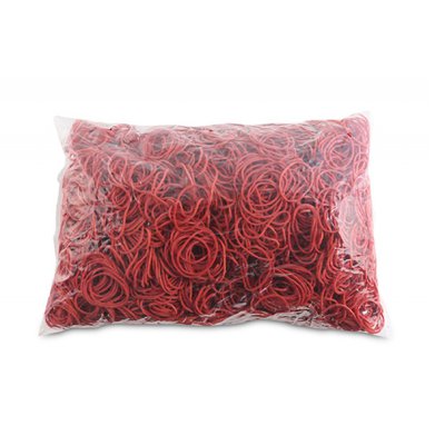Gumki recepturki OFFICE PRODUCTS, średnica 30mm, 1,5x1,5mm, 60% kauczuku, 1000g, zgrzewka, czerwone