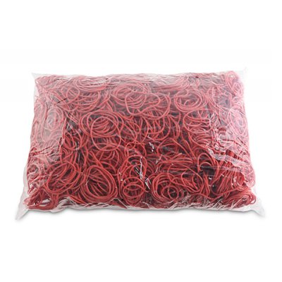 Gumki recepturki OFFICE PRODUCTS, średnica 40mm, 1,5x1,5mm, 60% kauczuku, 1000g, zgrzewka, czerwone
