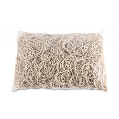 Gumki recepturki OFFICE PRODUCTS, średnica 40mm, 1,5x1,5mm, 60% kauczuku, 1000g, zgrzewka, białe