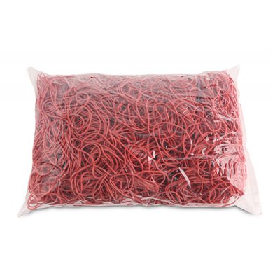 Gumki recepturki OFFICE PRODUCTS, średnica 50mm, 1,5x1,5mm, 60% kauczuku, 1000g, zgrzewka, czerwone