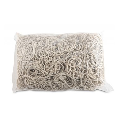 Gumki recepturki OFFICE PRODUCTS, średnica 50mm, 1,5x1,5mm, 60% kauczuku, 1000g, zgrzewka, białe