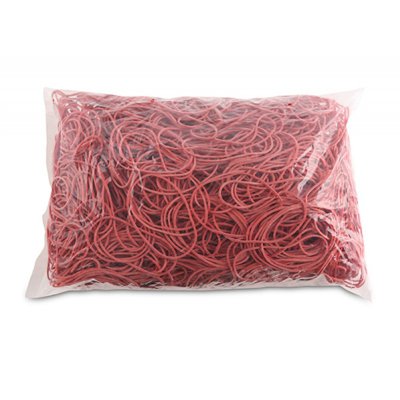 Gumki recepturki OFFICE PRODUCTS, średnica 60mm, 1,5x1,5mm, 60% kauczuku, 1000g, zgrzewka, czerwone