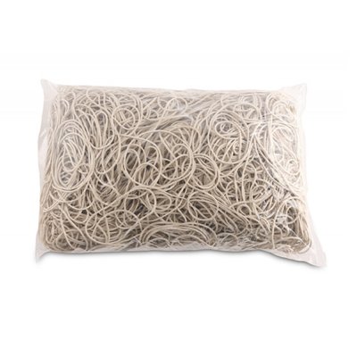 Gumki recepturki OFFICE PRODUCTS, średnica 60mm, 1,5x1,5mm, 60% kauczuku, 1000g, zgrzewka, białe