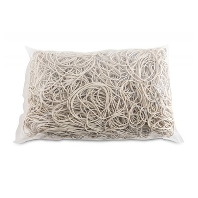 Gumki recepturki OFFICE PRODUCTS, średnica 70mm, 1,5x1,5mm, 60% kauczuku, 1000g, zgrzewka, białe