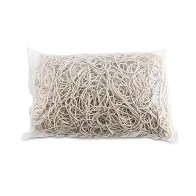 Gumki recepturki OFFICE PRODUCTS, średnica 80mm, 1,5x1,5mm, 60% kauczuku, 1000g, zgrzewka, białe