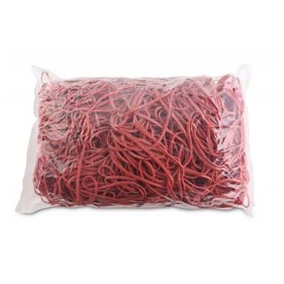 Gumki recepturki OFFICE PRODUCTS, średnica 130mm, 1,5x3mm, 60% kauczuku, 1000g, zgrzewka, czerwone