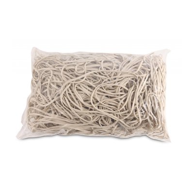 Gumki recepturki OFFICE PRODUCTS, średnica 130mm, 1,5x3mm, 60% kauczuku, 1000g, zgrzewka, białe