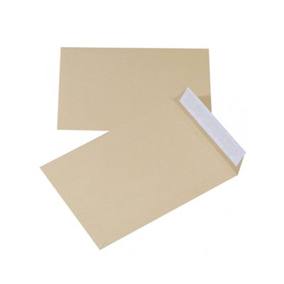 Koperty z taśmą silikonową OFFICE PRODUCTS, HK, C5, 162x229mm, 90gsm, 10szt., brązowe